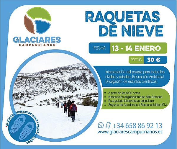Glaciares campurrianos con raquetas de nieve - Alto Campoo