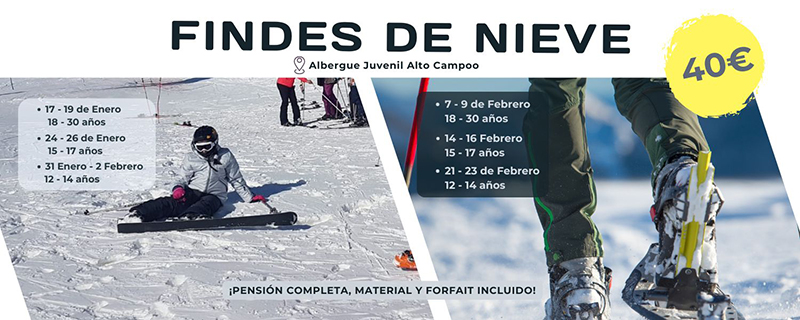 El Gobierno abre la inscripción para las actividades de nieve organizadas en enero y febrero en Alto Campoo para jóvenes de 12 a 30 años