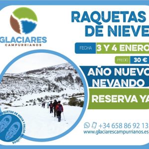 Año Nuevo con raquetas de nieve