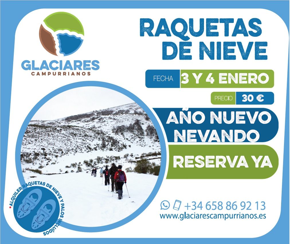 Año Nuevo con raquetas de nieve