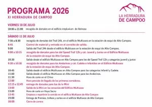 XI Trail 2026 La herradura de Campoo - Programa